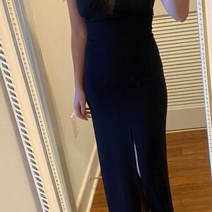 Galton Heritage Elegant Black Maxi Dress